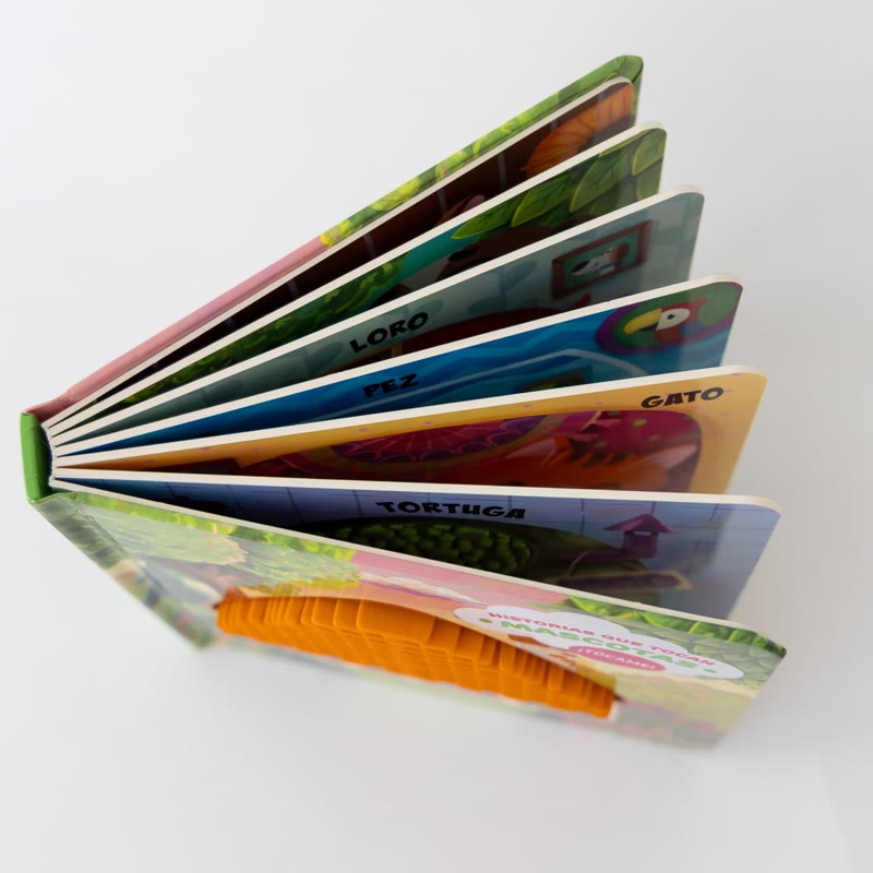 Páginas gruesas de cartón laminado de un libro Alimax
